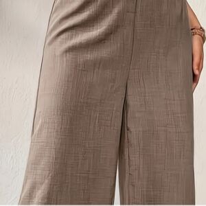 Chic Camel Wide Leg Women's Pants